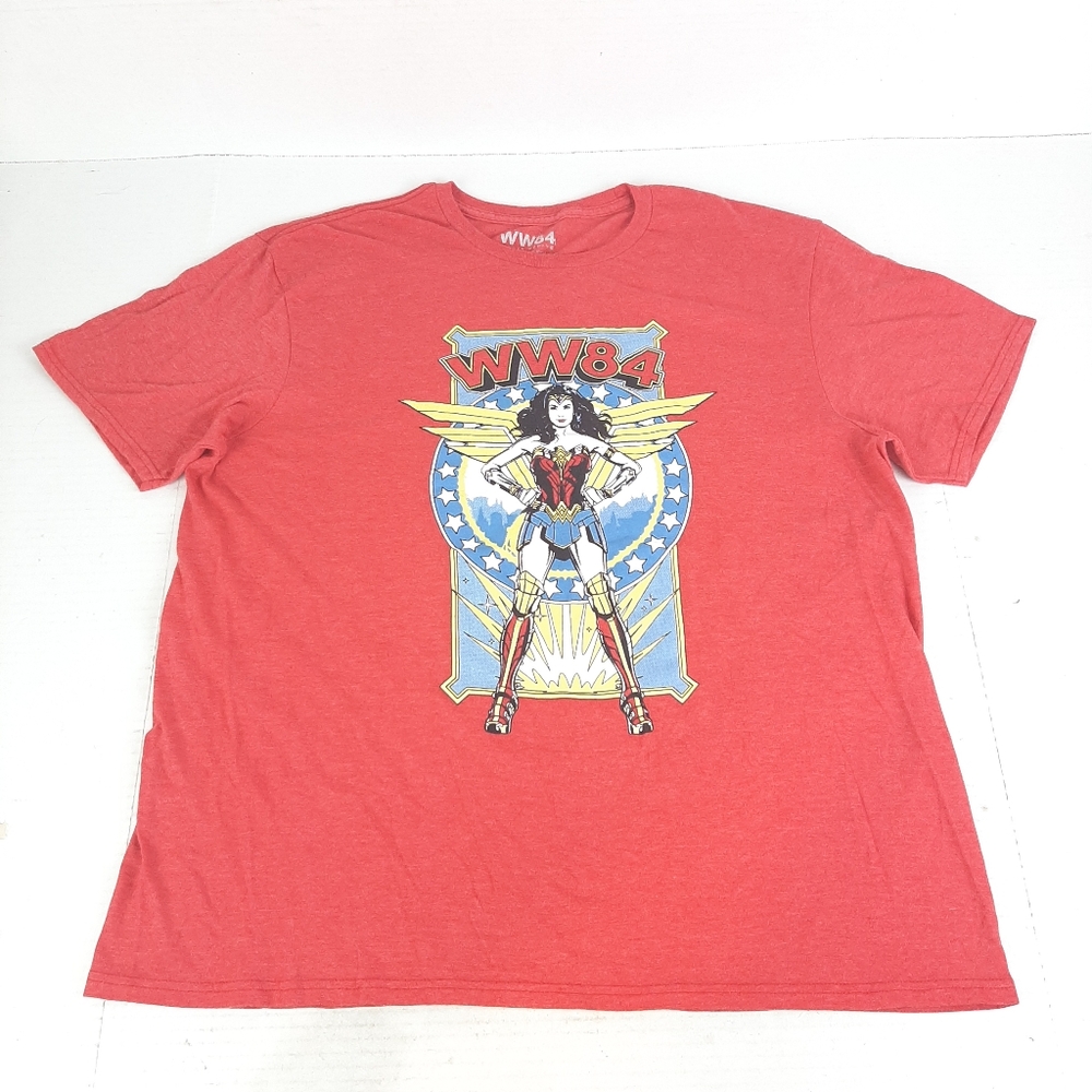 🔥WW84 DC Adult XL Wonder Woman Red T-Shirt C5